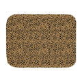 Brown Cheetah Print Sherpa Blanket laid flat, front view