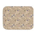 Brown Wildflower Sherpa Blanket laid flat, front view