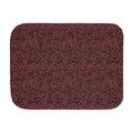 Burgundy Cheetah Print Sherpa Blanket laid flat, front view