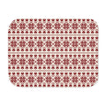 Burgundy Nordic Star Christmas Sherpa Blanket laid flat, front view
