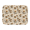 Cream Mushroom Sherpa Blanket laid flat, front view