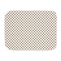 Cream Polka Dot Sherpa Blanket laid flat, front view