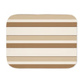 Cream Striped Sherpa Blanket laid flat, front view