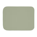 Green Herringbone Sherpa Blanket laid flat, front view