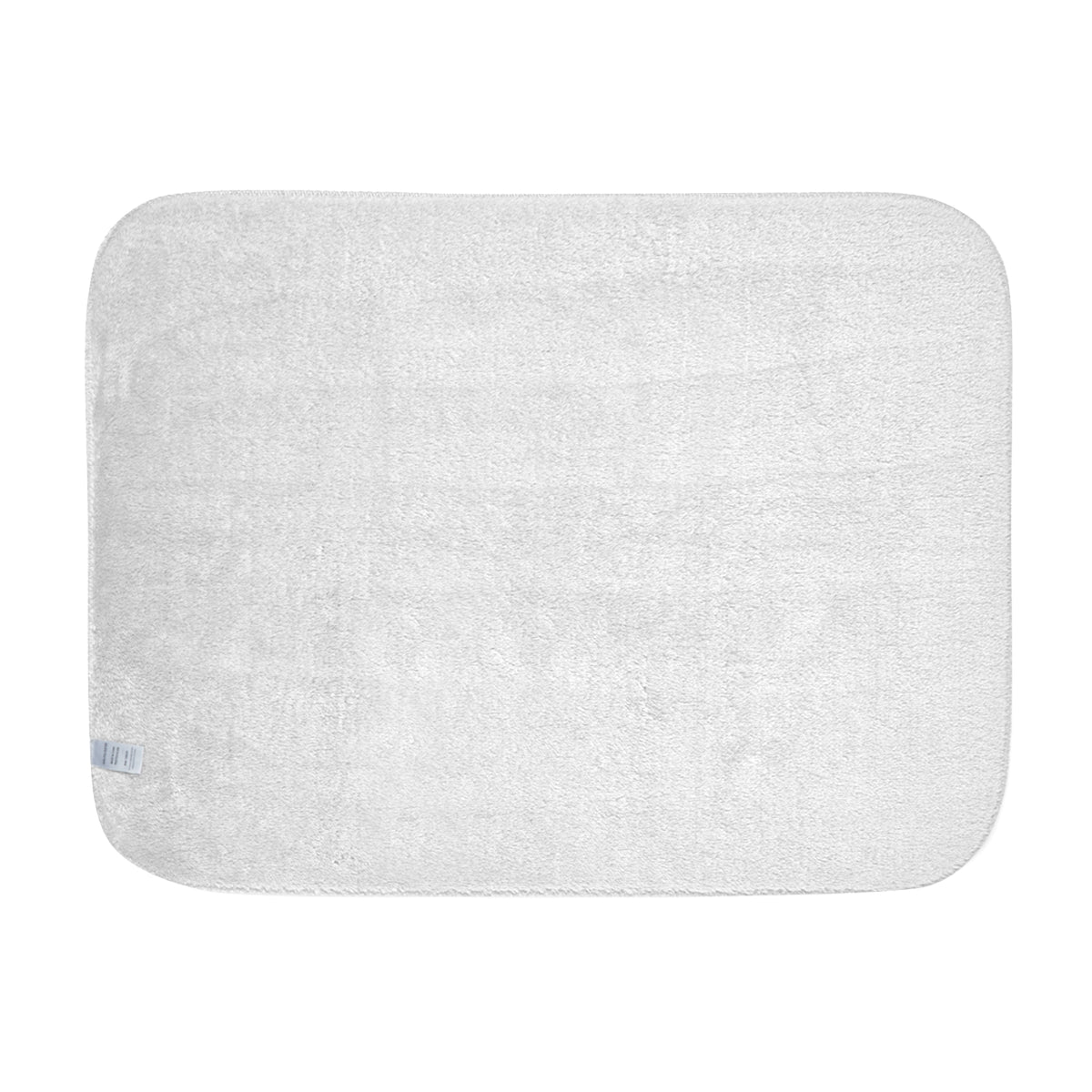 Back of the Green Mermaid Scale Sherpa Blanket in white sherpa