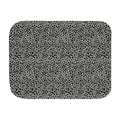Grey Cheetah Print Sherpa Blanket laid flat, front view