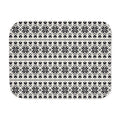 Grey Nordic Star Christmas Sherpa Blanket laid flat, front view