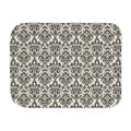 Grey Tapestry Sherpa Blanket laid flat, front view