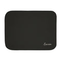 Personalized black sherpa blanket with name, front view with name in the corner