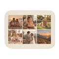 Photo Collage Blanket in cream with 6 photos, front view