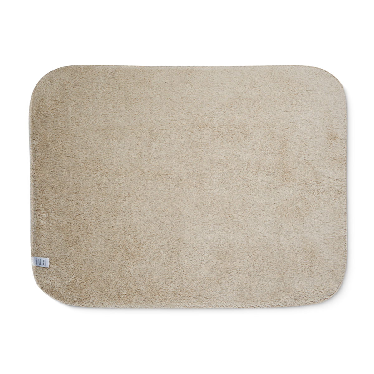 Back of the pink camo sherpa blanket in beige soft sherpa