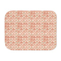 Pink Mermaid Scale Sherpa Blanket laid flat, front view