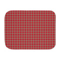 Red Plaid Sherpa Blanket laid flat, front view